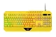 Клавіатура мембранна 2E GAMING KG315 110key, USB-A, EN/UA, RGB, жовтий - зображення 2