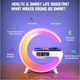 Настольная смарт лампа-ночник G-Smart RGB 15W Light Sound Machine с беспроводной зарядкой Bluetooth-колонкой и часами. - изображение 3
