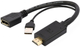 Adapter Cablexpert DisplayPort to HDMI 10 cm Czarny (A-HDMIM-DPF-01) - obraz 1