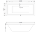 Ванна вбудована MEXEN CUBE 170x75 WHITE акрилова - зображення 5