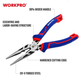 Длинногубцы прямые WORKPRO 200 мм CR-V PRO PLUS WP231021 - изображение 2