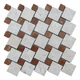 Мраморная Мозаика Полированная МКР-6П (47x47-23x23) 6 мм Victoria Beige - Rojo Alicante - изображение 1