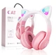 Наушники с котячими ушками CAT STN-28 PRO (White-Pink) - изображение 2
