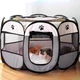 Манеж для кошек и собак Hvostiki Comfort, переносной складной вольер для домашних животных, 78х73х43 см, серый с белым (68985924) - изображение 2