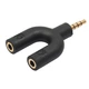 Переходник U-образный Alitek 4 пин 3.5 Jack - 2x3.5 Jack (M-F) аудио + микрофон (480970) - изображение 5