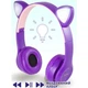 Беспроводные наушники «кошачьи уши» с микрофоном, Bluetooth-наушники Cat Ear P47, фиолетовые - изображение 2