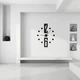 Часы большие настенные 3D наклейка 100 см "Проспект" черный - изображение 1