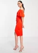 Платье вечернее с открытыми плечами Asos Оранжевое 11429 S (42) - изображение 3