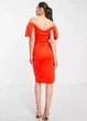Платье вечернее с открытыми плечами Asos Оранжевое 11429 S (42) - изображение 4
