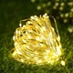 Светодиодная гирлянда Нить Роса на елку 200 LED от USB 20м 8 режимов белый теплый - изображение 4