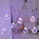 Светодиодная гирлянда штора Шарики с росой Фигурки Снеговик 10 шт LED 3х0.8 м - изображение 1