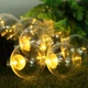 Светодиодная гирлянда лампочки 4см, 12LED, 5м, 220В, Теплый белый - изображение 2