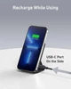 Магнитный павербанк Anker MagGo 622 5000 mAh с беспроводной зарядкой и подставкой Беспроводной павербанк Magsafe для iPhone Черный (A1614) - изображение 6