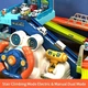 Большой детский автотрек парковка игровой развивающий 2в1 TUOSIQI TOYS для мальчиков с автоматическим лифтом машинками звуковыми эффектами и подсветкой - изображение 10