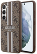 Etui plecki Guess 4G Printed Stripe do Samsung Galaxy S23 Plus Brown (3666339117474) - obraz 1