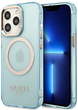 Панель Guess Gold Outline Translucent MagSafe для Apple iPhone 13 Pro Max Синій (3666339057008) - зображення 1