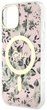 Etui plecki Guess Flower MagSafe do Apple iPhone 14 Pink (3666339115555) - obraz 1