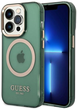 Etui plecki Guess Gold Outline Translucent MagSafe do Apple iPhone 14 Pro Max Khaki (3666339069650) - obraz 1