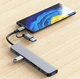 USB хаб Deepfox 2218TU Type C/Type A 8 в 1 алюмінієвий hub картрідер аудіо - зображення 3