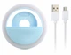 Светодиодное селфи кольцо с батарейкой Selfie Ring Light Голубой - изображение 3