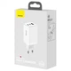 Мережеве зарядне Baseus (CCGP0501) GaN3 Pro 2C+U 65W + кабель Type-C to Type-C 100W Білий - зображення 2