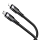 Кабель Type C - Lightning Borofone BU35 PD (3А/1.2 м) Чорний - зображення 1