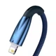 Кабель Lightning для iPhone Baseus (CADH0002) Glimmer Series (2.4А/1 м) Синій - зображення 2