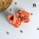 Вязаные утепленные пинетки носочки тапули для новорожденных малышей на шнурочках 0-6 месяцев на рост 62-68 см персиковые (VP-39) - изображение 3