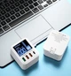 Сетевое зарядное устройство Asometech (40W) на 3 USB + 1 Type-C с дисплеем белое (71532077) - изображение 4