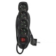 Фильтр питания Emos (PC1425R) с выключателем, 4 розетки, 5м, Black - изображение 1