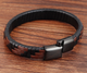 Мужской кожаный браслет Primo Cowboy Lux 21 - Black - изображение 1