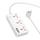 Мережевий Подовжувач Hoco AC8A PD30W / QC18W / 1C3A, White - зображення 1