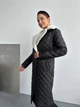 Женское зимнее стеганое пальто с меховым воротником K&ML XS - S ( 42 - 44 ) Черный ( 36 - 01 ) - изображение 7