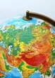 Глобус напольный физический на высокой деревянной ножке без подсветки на русском языке 420 мм Glowala 540285 - изображение 2