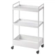 Візок білий 50,5х30х83см Ikea NISSAFORS 404.657.33 - изображение 1