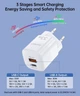 Зарядное устройство смартфона Choetech PD5006 33W fast charger QC3.0/PD/PPS White - изображение 4