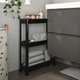 Візок чорний 54x18x71cm Ikea VESKEN 604.712.24 - зображення 3