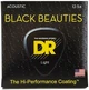 Cтруны для акустической гитары DR STRINGS BLACK BEAUTIES ACOUSTIC - LIGHT (12-54) - изображение 1