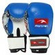 Перчатки для бокса кожаные на липучке Maraton DMAX Heroe 10 унций Blue-White - изображение 1
