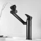 Змішувач трансформер Swiveling Faucet обертовий для ванної кімнати та кухні | Кран універсальний на раковину поворотний Чорний - зображення 6