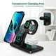 Беспроводная зарядная док-станция 15W 3 в 1 для iPhone, Apple Watch, AirPods Pro, Samsung и устройств с функцией беспроводной зарядки Qi - изображение 3
