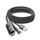 Перехідник XO GB008 2K 60HZ Lightning - HDMI USB-power 1.8М Чорний - зображення 3