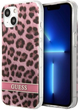 Etui plecki Guess Leopard do Apple iPhone 13 Pink (3666339047498) - obraz 1