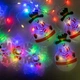 Светодиодная комнатная гирлянда бахрома объемные 3D снеговики и снежинки 88 LED светодиодов 3.2 м (475456-Prob) Мультицветная - изображение 3