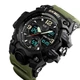Часы наручные мужские с подсветкой Skmei 1155BAG 5ATM black/army-green - изображение 3