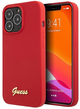 Панель Guess Silicone Vintage Gold Logo для Apple iPhone 13 Pro Max Burgundy (3666339033941) - зображення 1