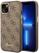 Панель Guess 4G Vintage Gold Logo для Apple iPhone 14 Brown (3666339065249) - зображення 1