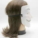 Маска Гая Фокса Анонимуса белая на карнавал на резинке пластиковая унисекс (Anonymous) - изображение 3