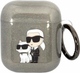 Чохол CG Mobile Karl Lagerfeld Glitter Karl & Choupette для AirPods 1 / 2 Black (3666339088132) - зображення 1