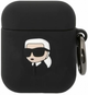 Etui CG Mobile Karl Lagerfeld Silicone Karl Head 3D do AirPods 1 / 2 Czarny (3666339087807) - obraz 1